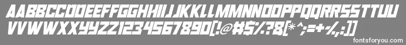 Robot Renegades Italic Font – White Fonts on Gray Background