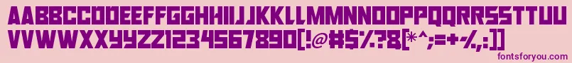 Robot Renegades Font – Purple Fonts on Pink Background