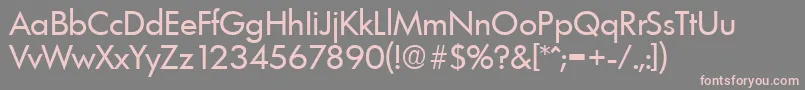 フォントLimerickSerialRegularDb – 灰色の背景にピンクのフォント