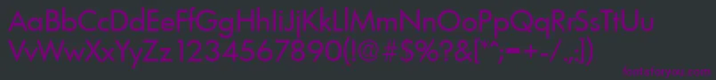 Шрифт LimerickSerialRegularDb – фиолетовые шрифты на чёрном фоне