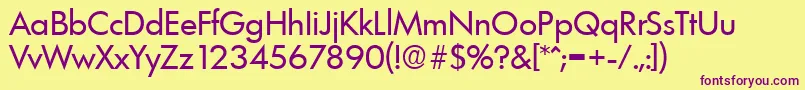 LimerickSerialRegularDb Font – Purple Fonts on Yellow Background