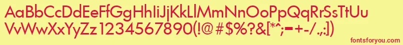 LimerickSerialRegularDb Font – Red Fonts on Yellow Background