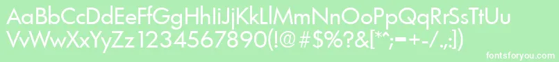 LimerickSerialRegularDb-Schriftart – Weiße Schriften auf grünem Hintergrund