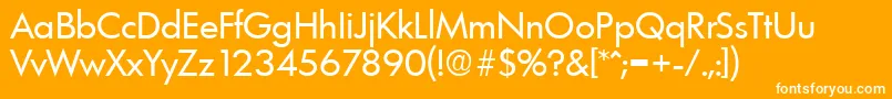 LimerickSerialRegularDb Font – White Fonts on Orange Background