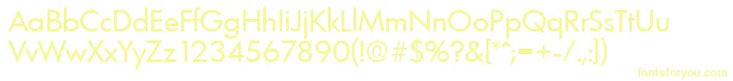 フォントLimerickSerialRegularDb – 白い背景に黄色の文字
