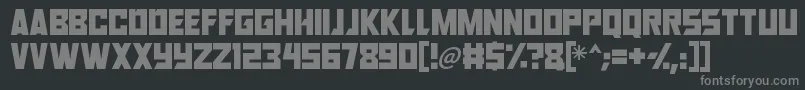 Czcionka Robot Renegades – szare czcionki na czarnym tle