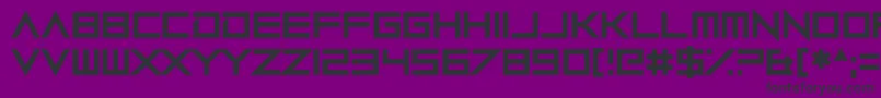 Robot Roc Not a Tilter Font – Black Fonts on Purple Background