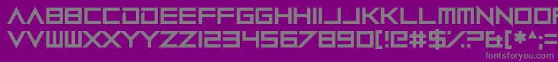 Robot Roc Not a Tilter Font – Gray Fonts on Purple Background