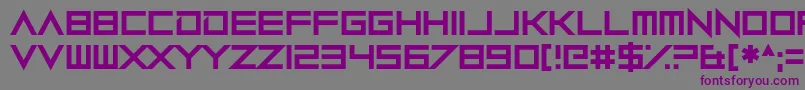 Robot Roc Not a Tilter Font – Purple Fonts on Gray Background