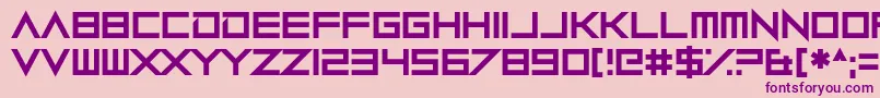 Robot Roc Not a Tilter-Schriftart – Violette Schriften auf rosa Hintergrund