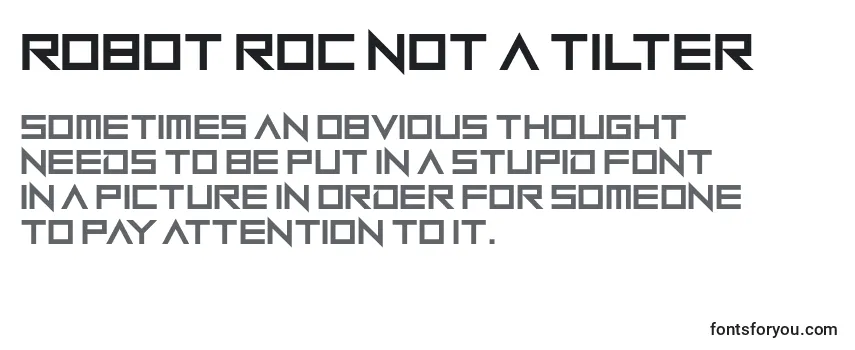 Robot Roc Not a Tilter Font