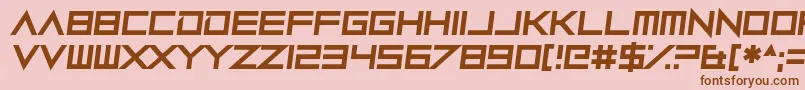 Robot Roc Font – Brown Fonts on Pink Background
