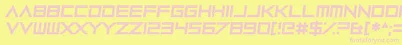 Robot Roc Font – Pink Fonts on Yellow Background