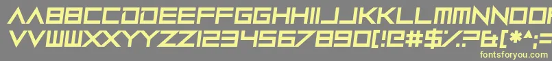 Robot Roc Font – Yellow Fonts on Gray Background