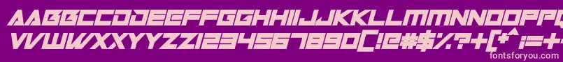 フォントRobot World Italic – 紫の背景にピンクのフォント