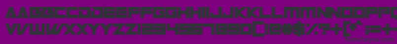 Fonte Robot World – fontes pretas em um fundo violeta