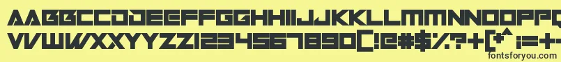 Robot World Font – Black Fonts on Yellow Background