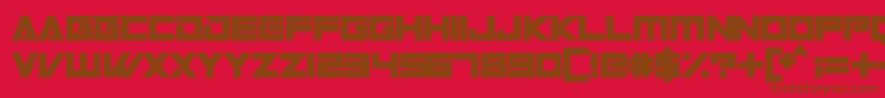 Robot World Font – Brown Fonts on Red Background
