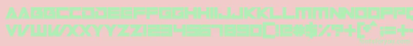 Robot World Font – Green Fonts on Pink Background