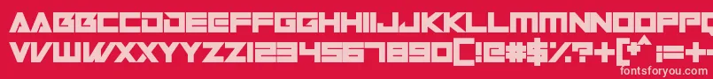 Robot World Font – Pink Fonts on Red Background