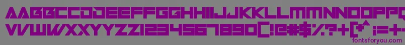 Robot World Font – Purple Fonts on Gray Background