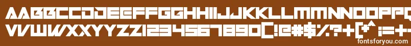 Robot World Font – White Fonts on Brown Background