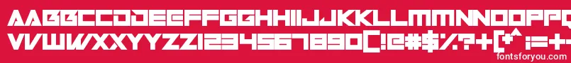 Robot World Font – White Fonts on Red Background