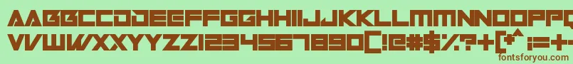 Robot World Font – Brown Fonts on Green Background