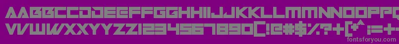 Robot World-Schriftart – Graue Schriften auf violettem Hintergrund