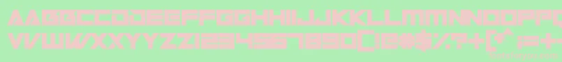 Fonte Robot World – fontes rosa em um fundo verde