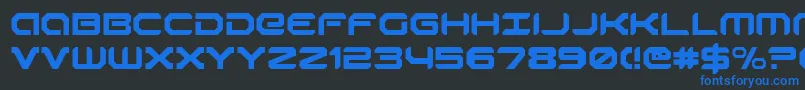 Шрифт robotaur – синие шрифты на чёрном фоне