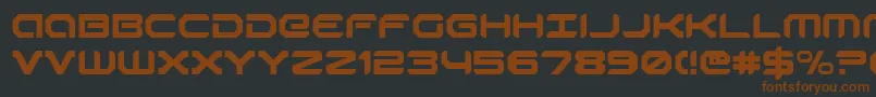 robotaur-fontti – ruskeat fontit mustalla taustalla