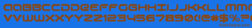 robotaur Font – Brown Fonts on Blue Background