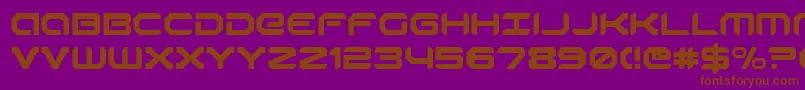 robotaur Font – Brown Fonts on Purple Background