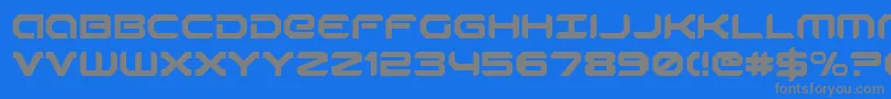 robotaur-fontti – harmaat kirjasimet sinisellä taustalla