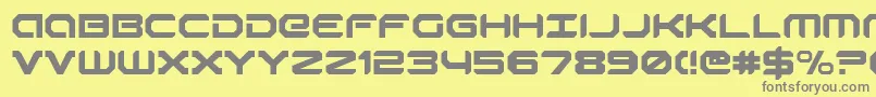 robotaur Font – Gray Fonts on Yellow Background