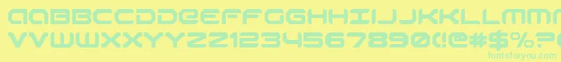 robotaur Font – Green Fonts on Yellow Background