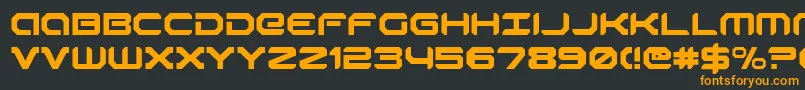 robotaur Font – Orange Fonts on Black Background