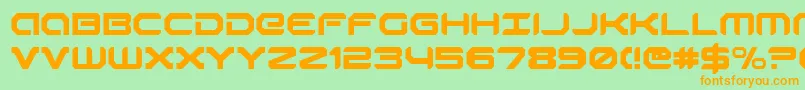 robotaur Font – Orange Fonts on Green Background