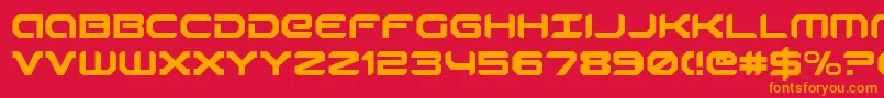 robotaur Font – Orange Fonts on Red Background