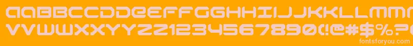 robotaur Font – Pink Fonts on Orange Background