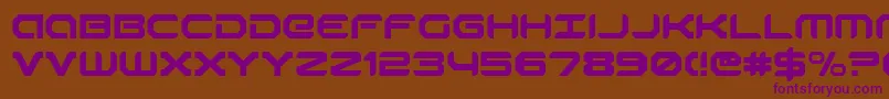 robotaur Font – Purple Fonts on Brown Background