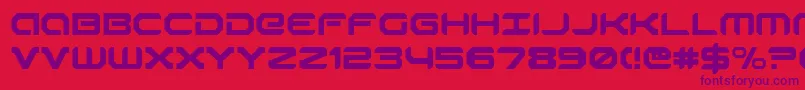 robotaur Font – Purple Fonts on Red Background