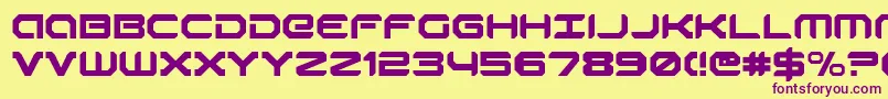 Шрифт robotaur – фиолетовые шрифты на жёлтом фоне