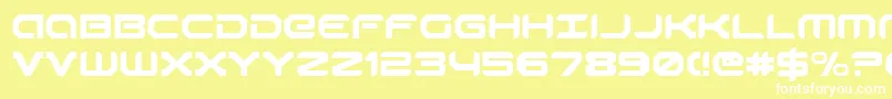 robotaur Font – White Fonts on Yellow Background