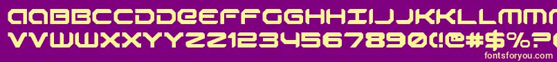 robotaur Font – Yellow Fonts on Purple Background