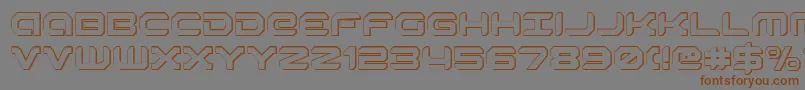 robotaur3d Font – Brown Fonts on Gray Background