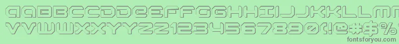 robotaur3d Font – Gray Fonts on Green Background