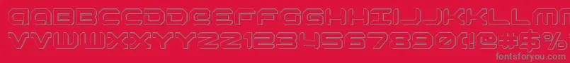 robotaur3d Font – Gray Fonts on Red Background