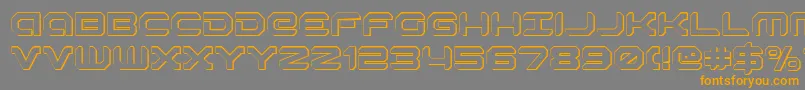 robotaur3d Font – Orange Fonts on Gray Background